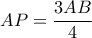 AP=\dfrac{3AB}{4}