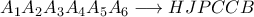 A_1A_2A_3A_4A_5A_6 \longrightarrow HJPCCB