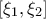 \displaystyle{[\xi _1 ,\xi _2 ]}