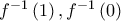 f^{ - 1} \left( 1 \right),f^{ - 1} \left( 0 \right) f^{ - 1} \left( 1 \right),f^{ - 1} \left( 0 \right)