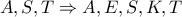 A,S,T\Rightarrow A,E,S,K,T