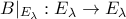 B|_{E_{\lambda}} : E_{\lambda} \to E_{\lambda}