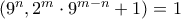 (9^n,2^m\cdot 9^{m-n}+1)=1