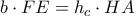 b\cdot FE= h_c\cdot HA