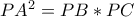PA^2=PB*PC