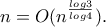 n = O(n^ \frac{log3}{log4}).