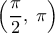  \displaystyle \left( {\frac{\pi }{2},\;\pi } \right)