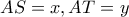 AS=x,AT=y