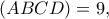 (ABCD)=9,