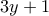 \displaystyle{3y+1}