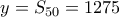 y=S_{50}=1275