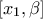 \displaystyle{[x_1 ,\beta ]}