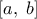 \left [ a, \right b]