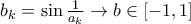 b_k=\sin\frac{1}{a_k}\rightarrow b\in [-1,1]