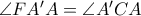 \angle FA^\prime A = \angle A^\prime CA