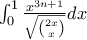 \int_{0}^{1}\frac{x^{3n+1}}{\sqrt{\binom{2x}{x}}}dx