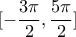 [-\dfrac{3\pi}{2} , \dfrac{5\pi}{2}]