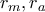 r_m, r_a
