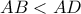 AB < AD