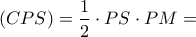 (CPS)=\dfrac{1}{2}\cdot PS\cdot PM=