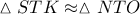 \vartriangle STK \approx \vartriangle NTO
