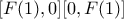 \displaystyle{[F(1), 0]   [0, F(1)]}