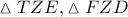 \vartriangle TZE,\vartriangle FZD