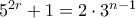 5^{2r}+1 = 2 \cdot 3^{n-1}