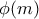\displaystyle{\phi (m)}