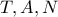 T, A, N