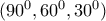 (90^0,60^0,30^0)
