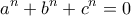 \displaystyle a^n+b^n+c^n=0