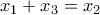 x_1+x_3 = x_2