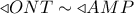 \triangleleft ONT \sim  \triangleleft AMP