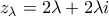 z_\lambda =2\lambda + 2\lambda i