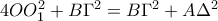 4OO_1^2  + B\Gamma ^2  = B\Gamma ^2  + A\Delta ^2