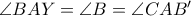 \angle BAY = \angle B = \angle CAB'