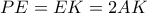 PE=EK=2AK