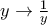 y\rightarrow \frac{1}{y}