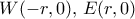 W(-r,0),\, E(r,0) 