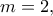 m=2,