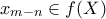 x_{m-n}\in f(X)
