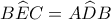 B\widehat EC = A\widehat DB
