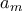 \displaystyle{a_m}