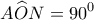 \displaystyle{A\widehat ON = {90^0}}
