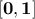 \bf [0,1]