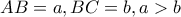 AB=a, BC=b, a>b