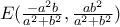 E(\frac{-a^{2}b}{a^{2}+b^{2}},\frac{ab^{2}}{a^{2}+b^{2}})