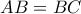 AB = BC\,\,