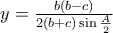 y = \frac{{b(b - c)}}{{2(b + c)\sin \frac{A}{2}}}